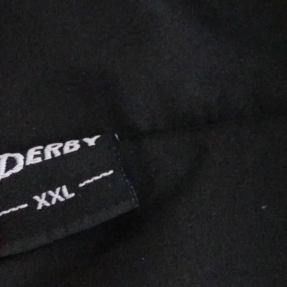 Vintage 90s Derby Black And Yellow Zip Up Nylon Windbreaker  Jacket 2XL - Picture 11 of 12